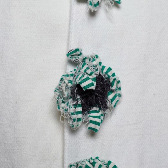 Marni White Cotton & Linen Contrast Button Detail Jacket M - Picture 3 of 5